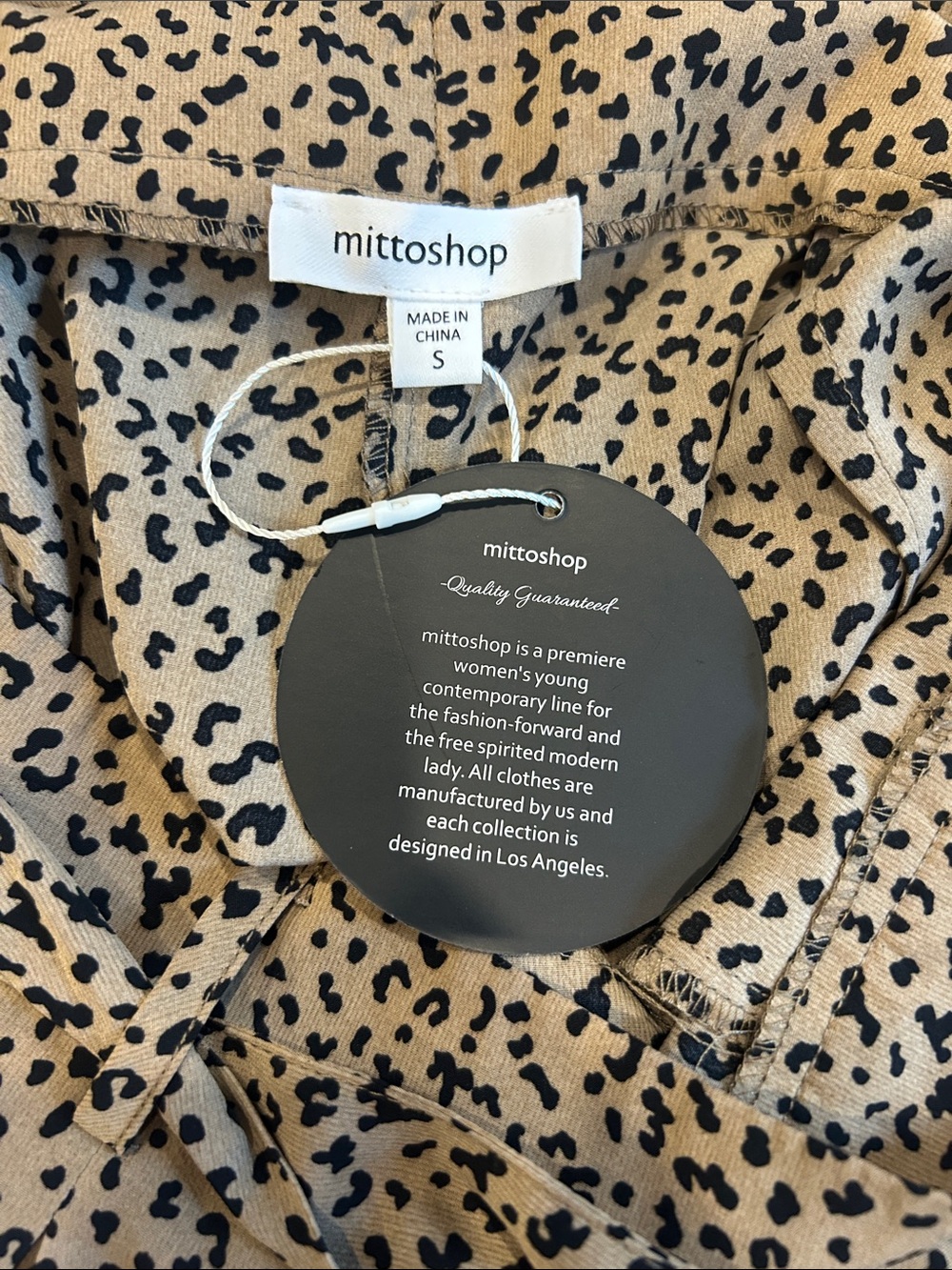 ◾️NEW! Mittoshop Leopard Print Tie-Waist Ruffle Shorts with Pockets 🐆 - Picture 7 of 8